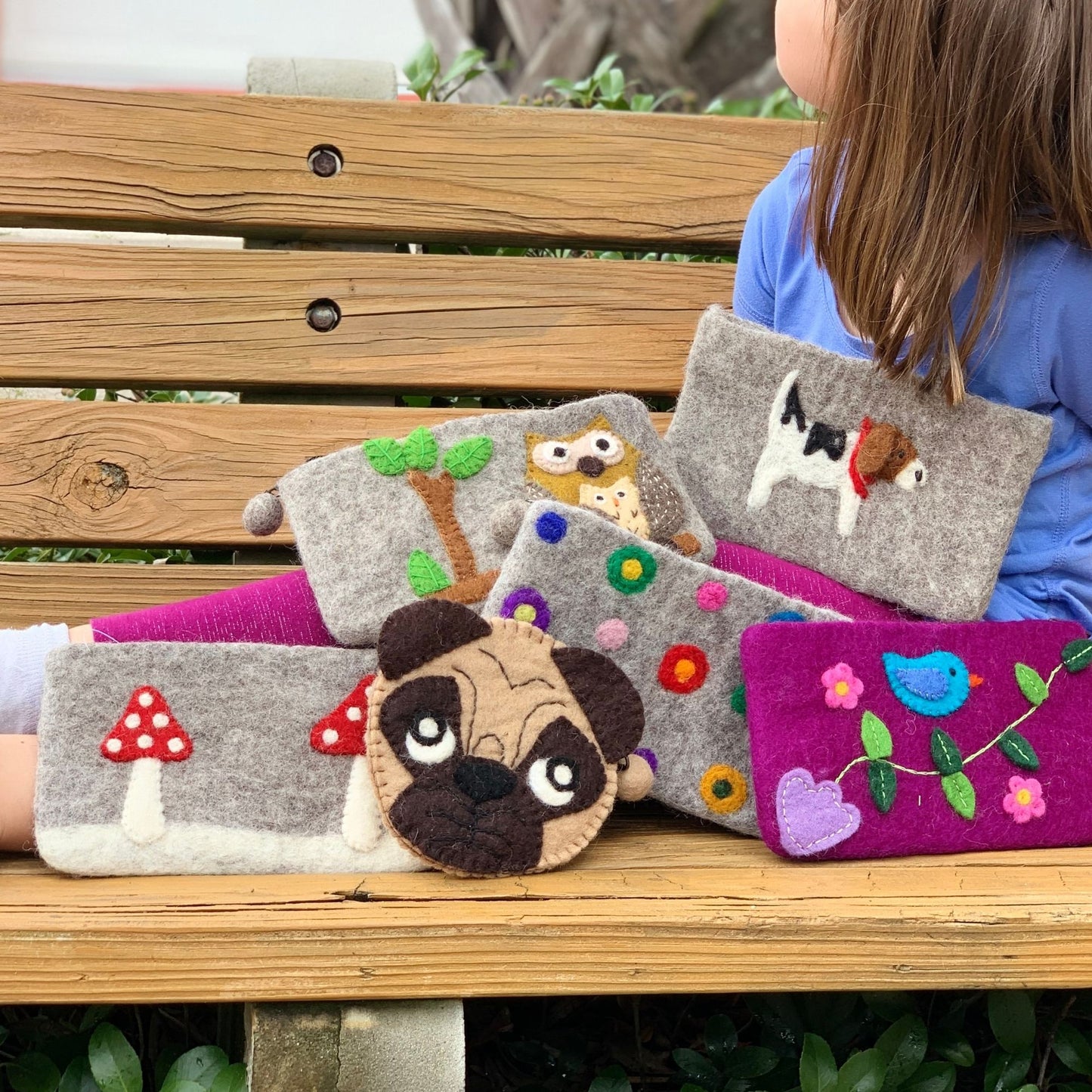 Hand Crafted Felt Pouch- Women's and Kids Accessories