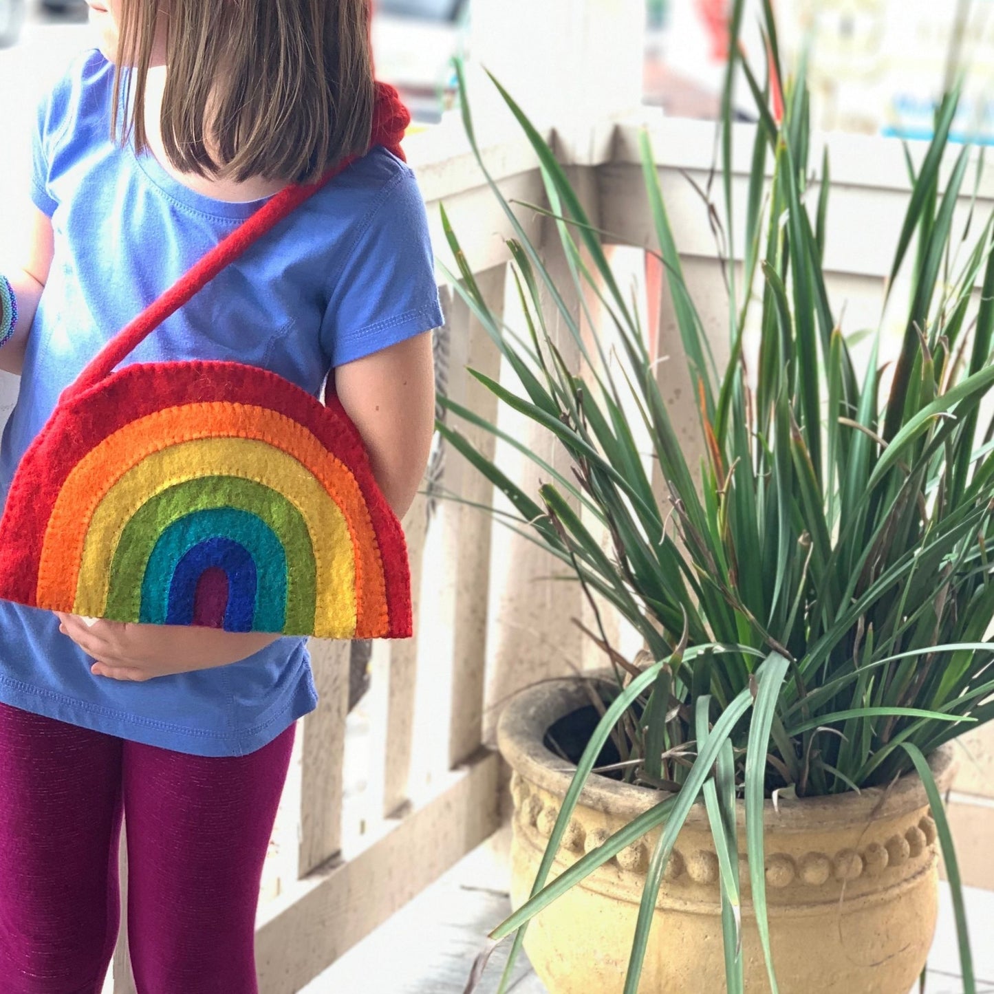 Hand-Made Felt Rainbow Shoulder Bag - Global Groove