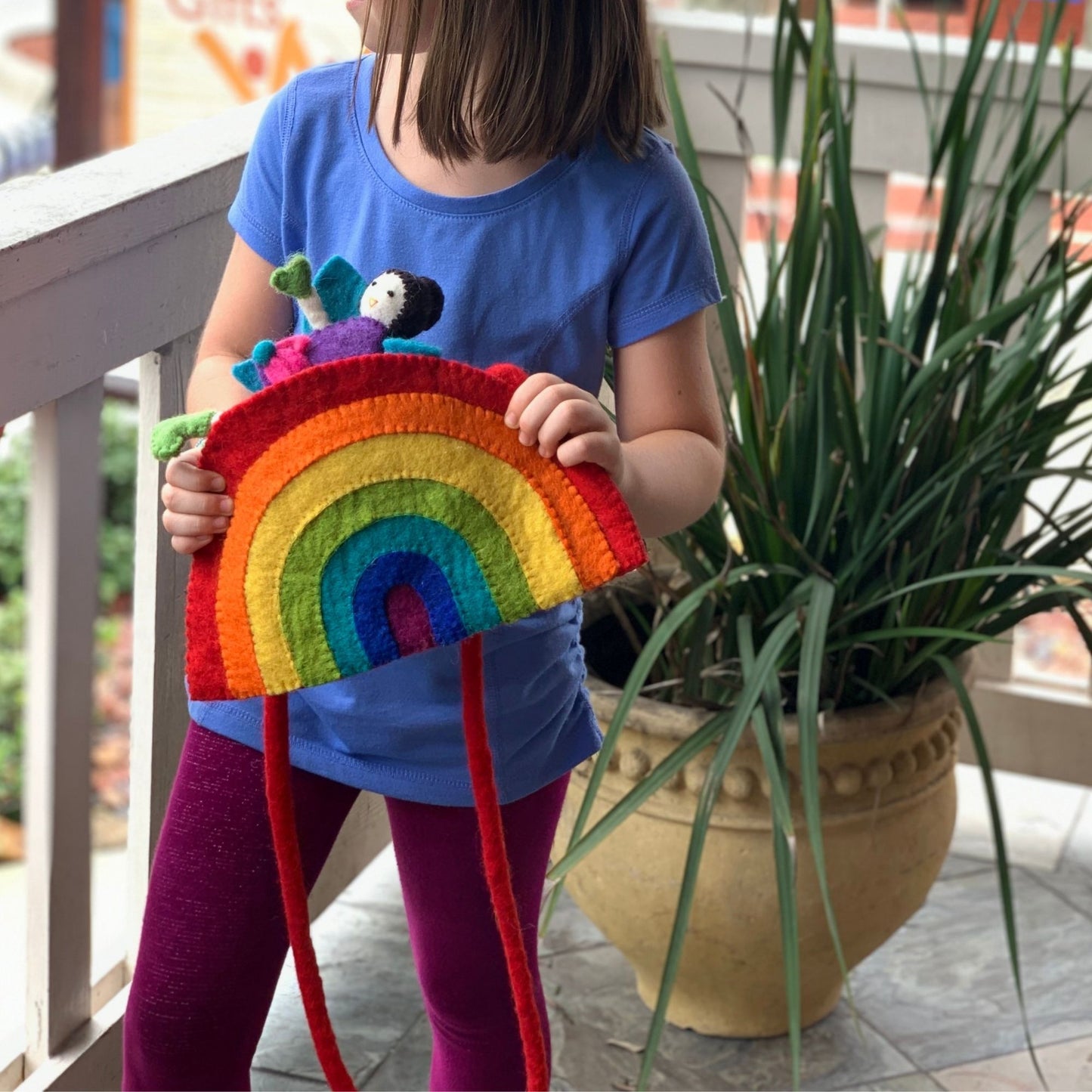 Hand-Made Felt Rainbow Shoulder Bag - Global Groove