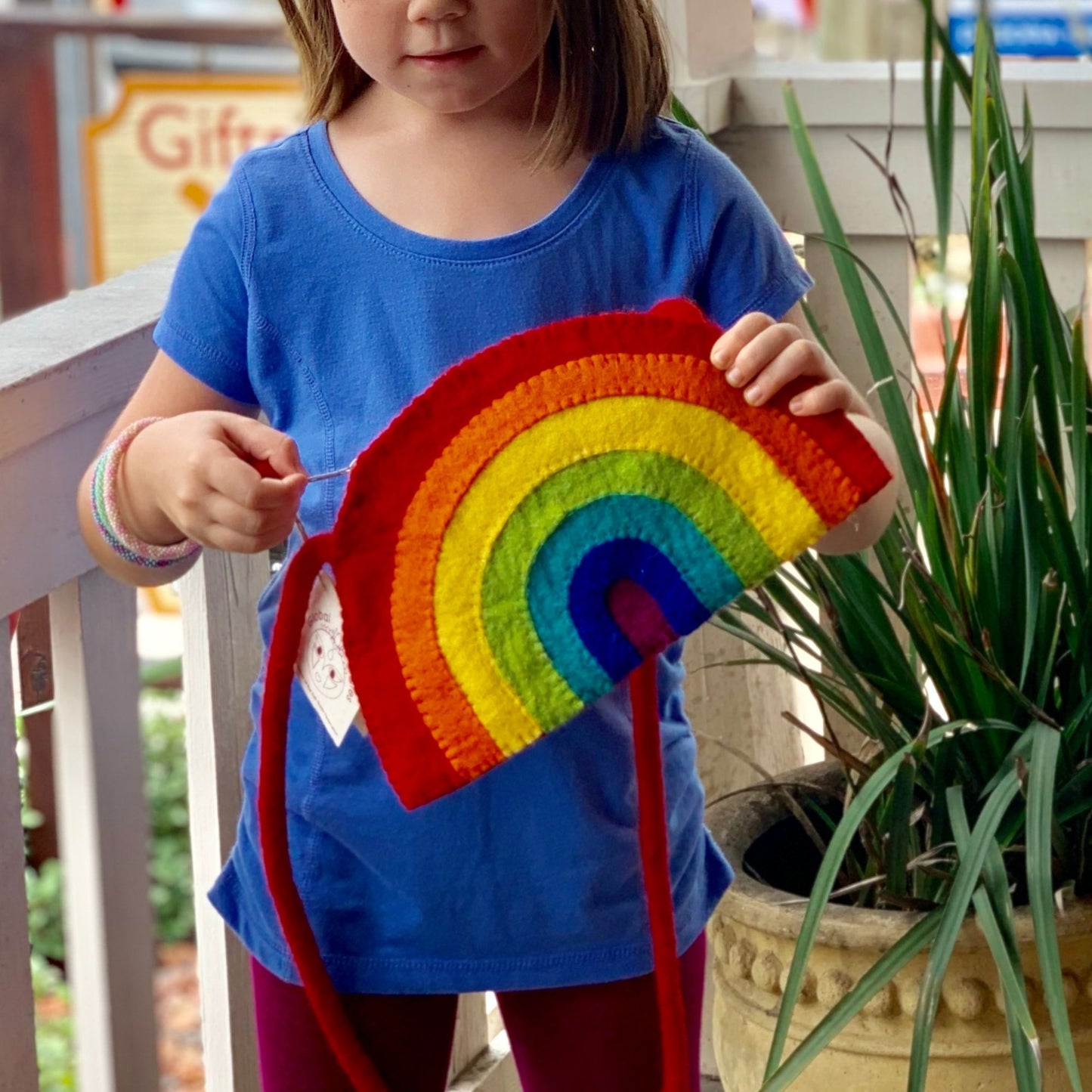 Hand-Made Felt Rainbow Shoulder Bag - Global Groove