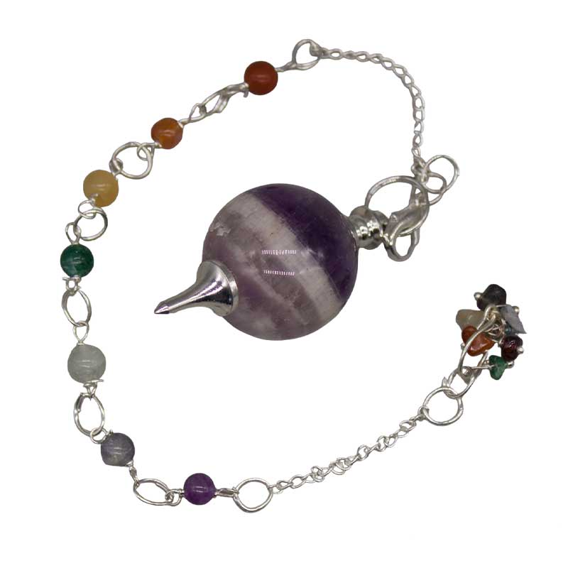 7 Chakra Ball Pendulum Amethyst