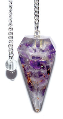 6 Sided Amethyst Pendulum