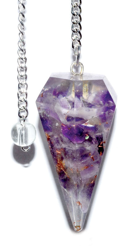 purple amethyst 6-sided pendulum