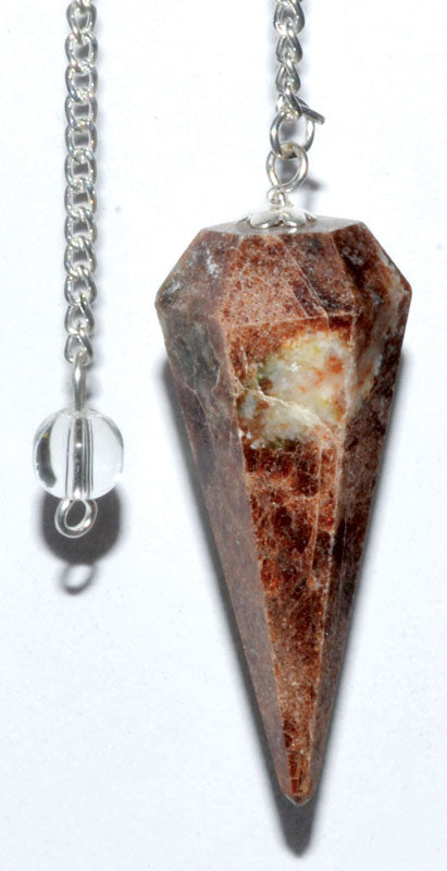 6 Sided Garnet Pendulum