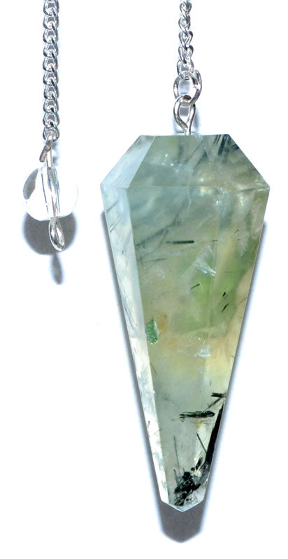 6-Sided Prehnite Pendulum-"Heal the Healer" Stone