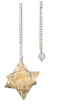 Merkabah Citrine Orgone Pendulum