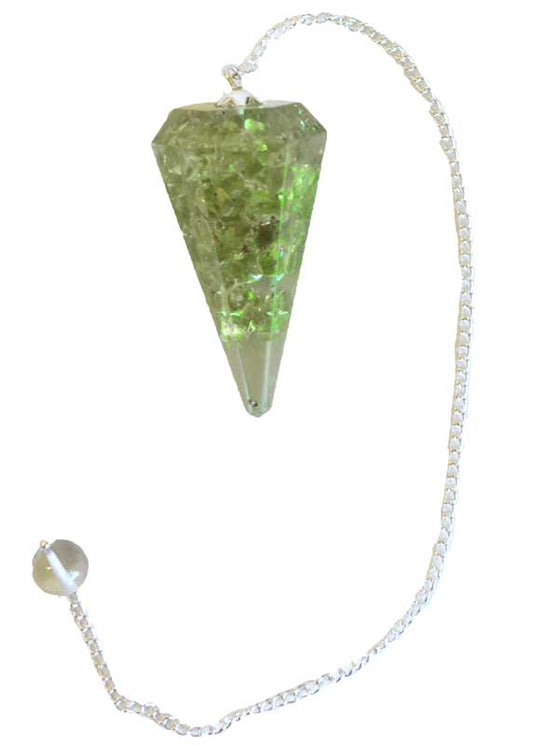 Peridot Orgone 6-Sided Pendulum