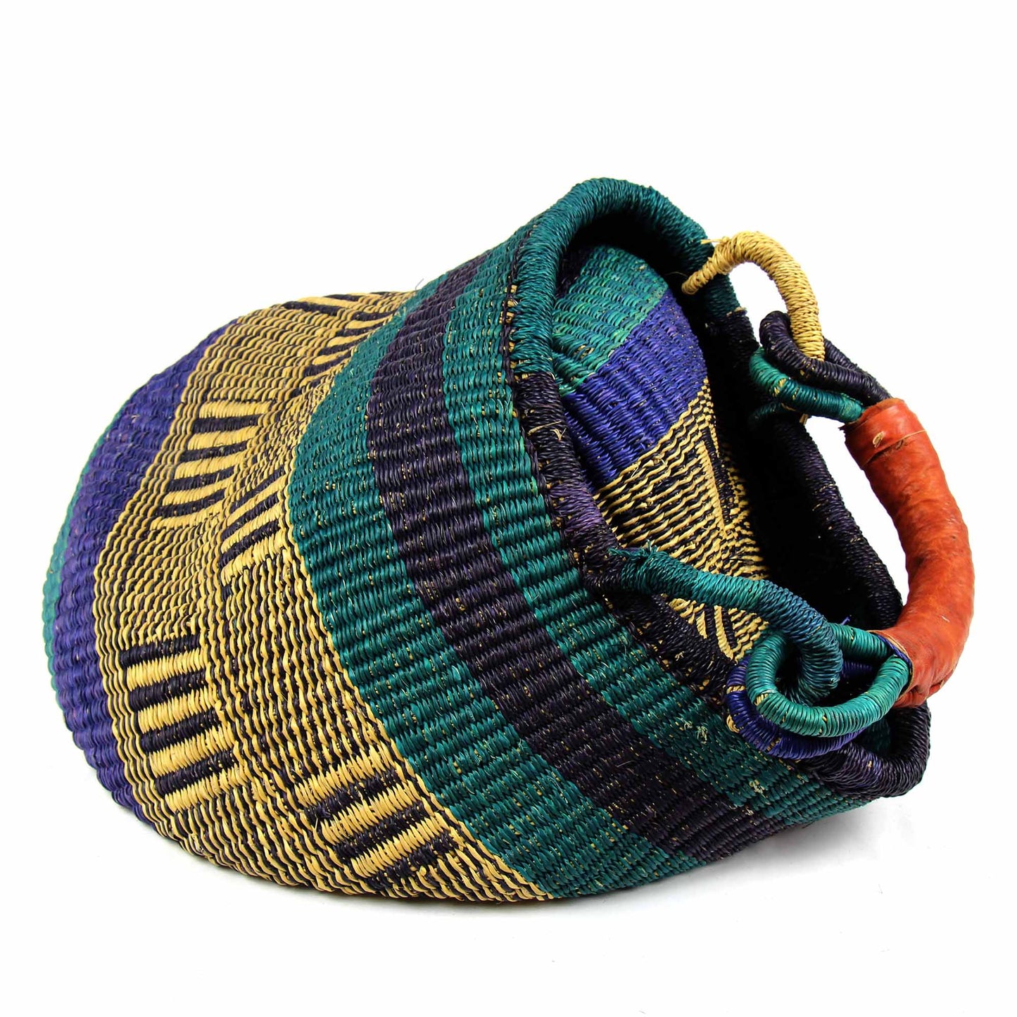 Bolga Pot Design Market Basket- Gambigo Basket- Mixed Colors