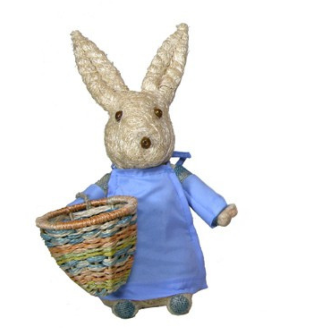 Handmade Abaca Fiber Bunny Rabbit Family -Easter Decorations- Fair Trade-Philippines