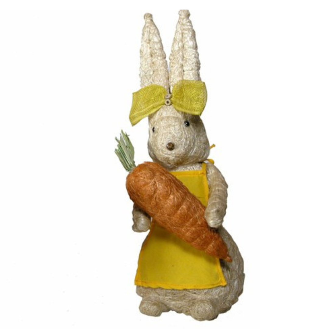 Handmade Abaca Fiber Bunny Rabbit Family -Easter Decorations- Fair Trade-Philippines