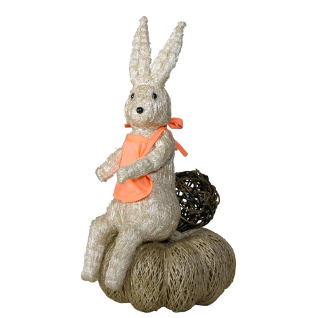 Handmade Abaca Fiber Bunny Rabbit Family -Easter Decorations- Fair Trade-Philippines