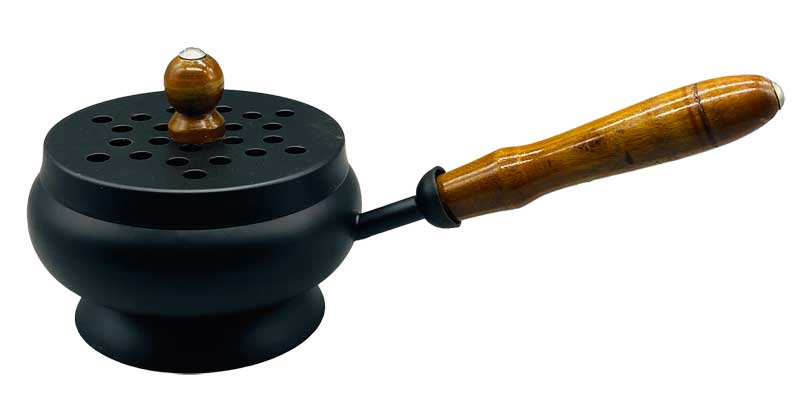 3 1/2' Iron Incense- Resin- Burner - Black