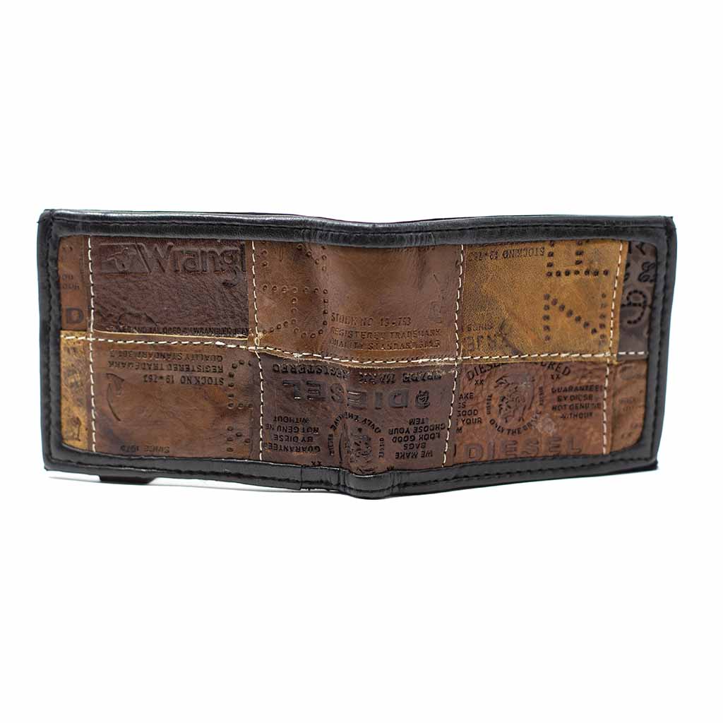 Men's Bifold Leather Patch Wallet- Fair Trade-Mumbai, India