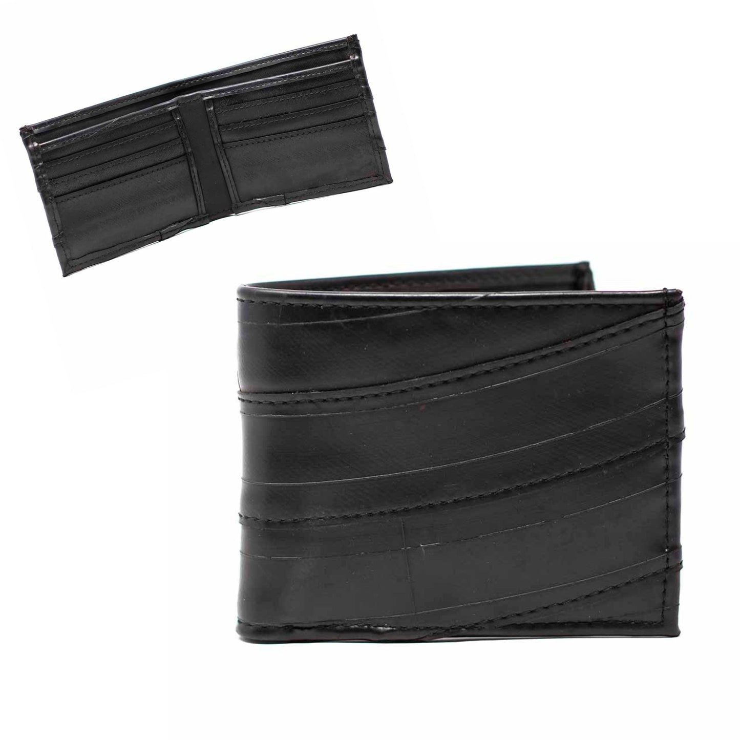 Men's Bifold Recycled Tire Wallet- Black