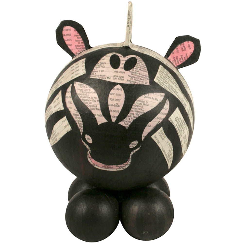 Hand-Crafted Paper Mache Zebra Sculpture-Recycled Materials-SM or LG-Fair Trade-Philippines