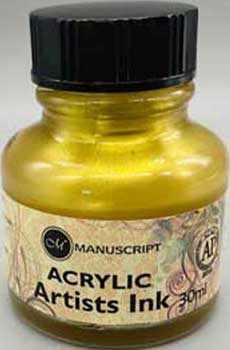 Artist's Acrylic Gold Ink 1 Oz