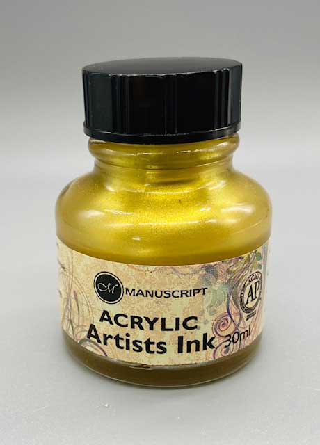 Artist's Acrylic Gold Ink 1 Oz