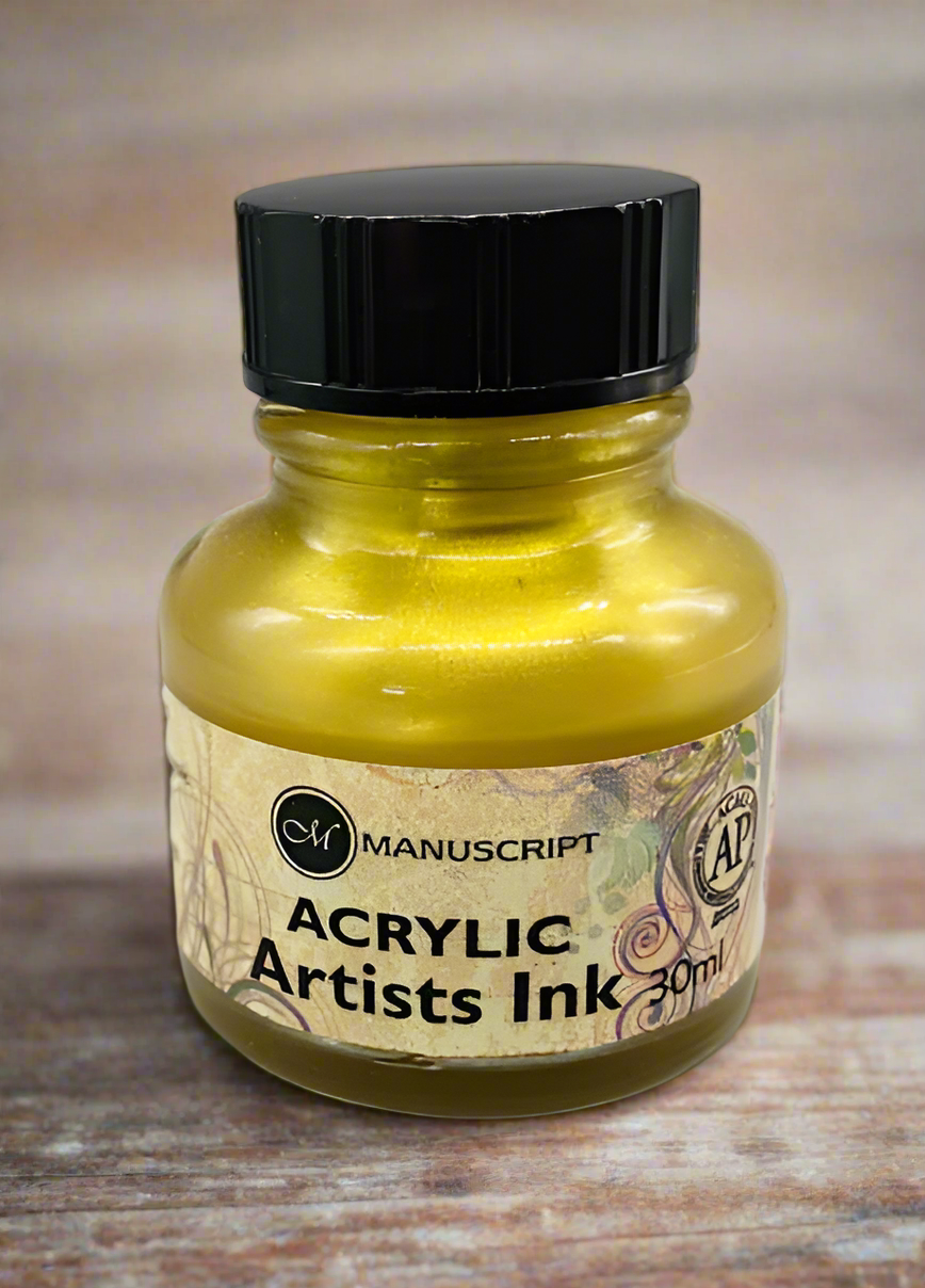 Artist's Acrylic Gold Ink 1 Oz