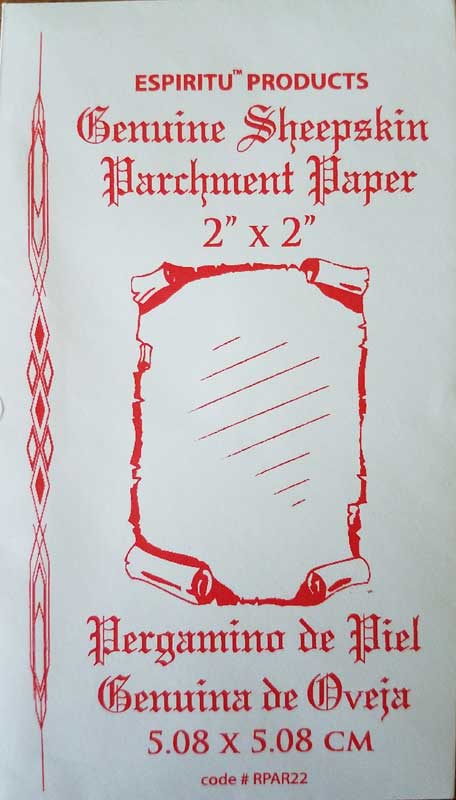 12 Sheets of Genuine Sheepskin Parchment Paper - 3" X 4" Ritual Writing Paper