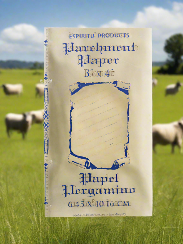 12 Sheets of Genuine Sheepskin Parchment Paper - 3" X 4" Ritual Writing Paper