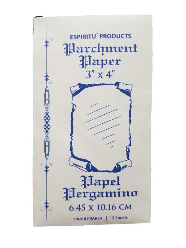 12 Sheets of Genuine Sheepskin Parchment Paper - 3" X 4" Ritual Writing Paper