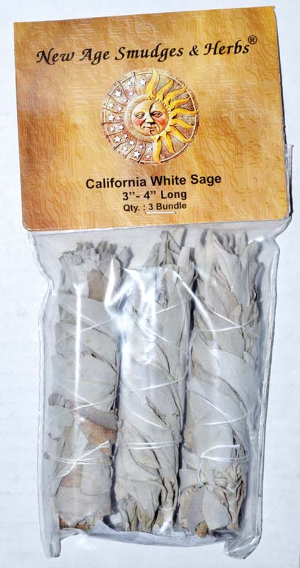 White Sage Smudge Stick 3pk- 3" smudge sticks