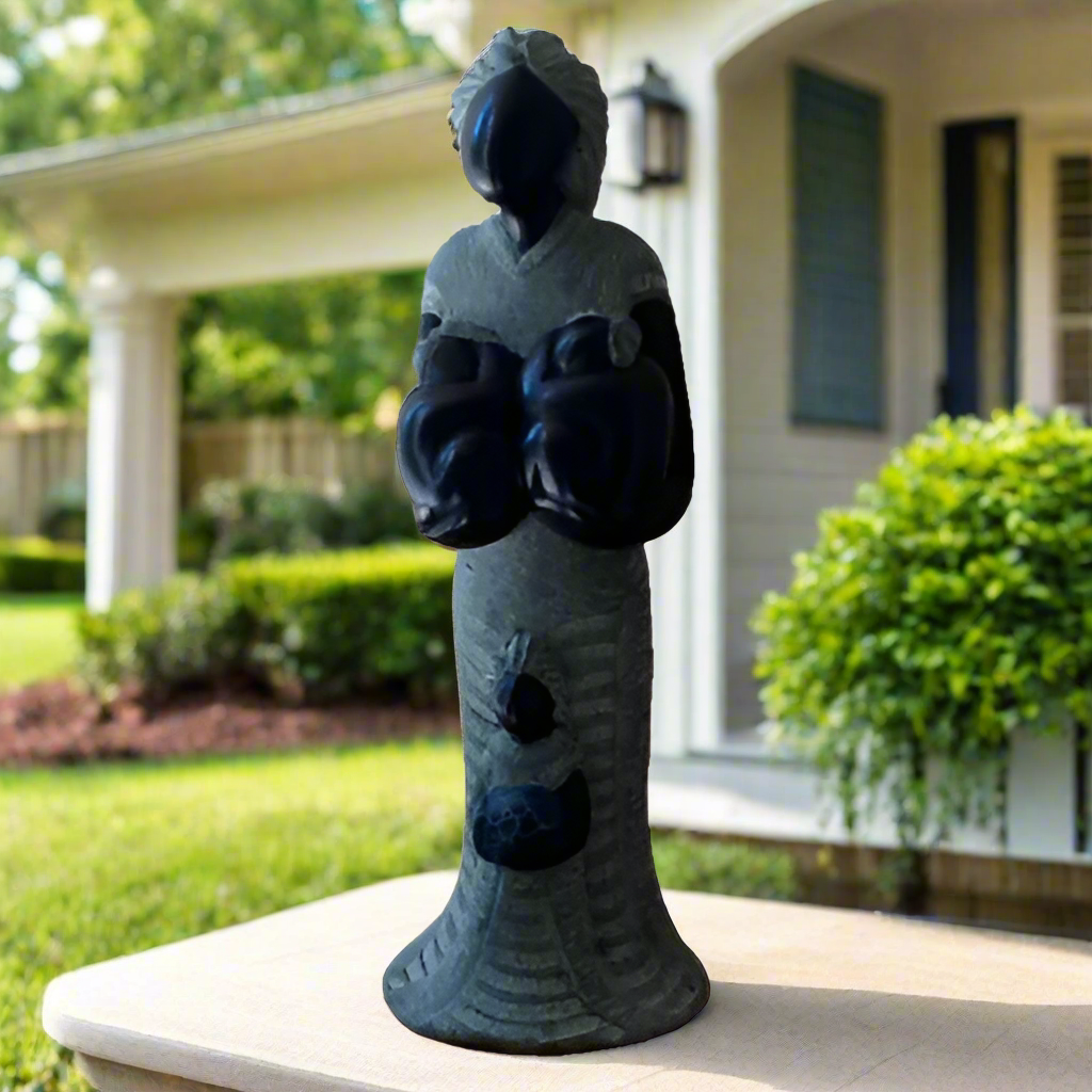 Soapstone Mother & Children Sculpture