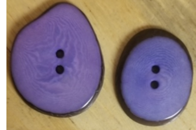 Hand-Dyed Tagua Nut Buttons-Large-1Pc