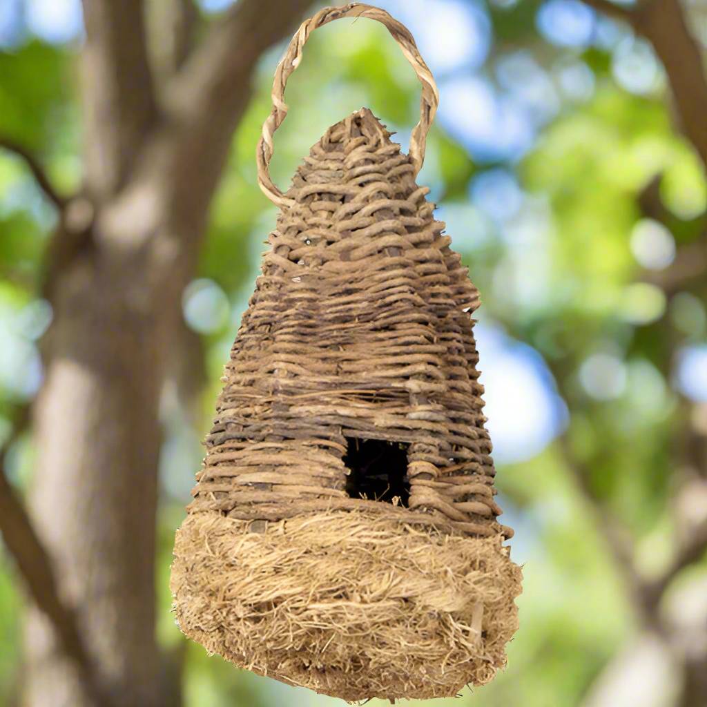 Handcrafted Vetiver and Vine Bird House- Haiti-Fair Trade