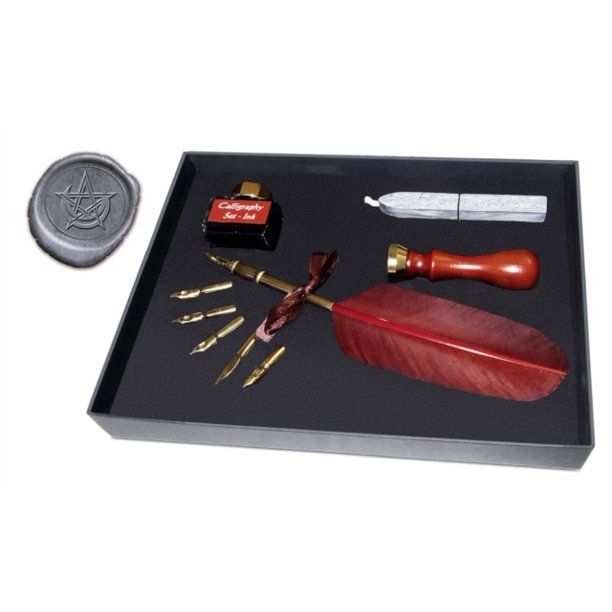 Calligraphy Writing  & Wax Sealing Set by Lo Scarabeo