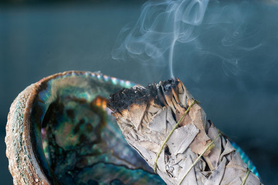 White Sage Smudge Kit with Wooden Cobra Stand