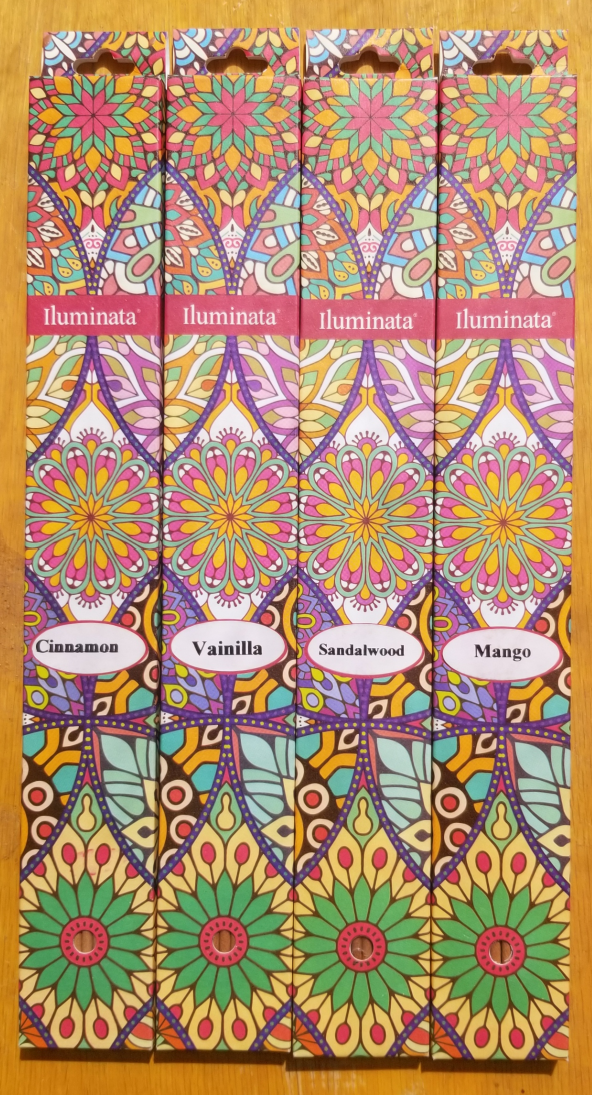 Iluminata Handmade Incense- 25 Sticks Per Box - 8 Scent Choices