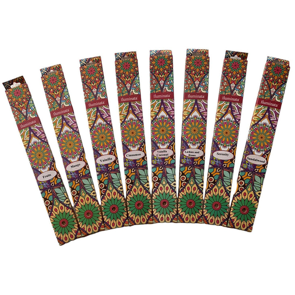 Iluminata Handmade Incense- 25 Sticks Per Box - 8 Scent Choices