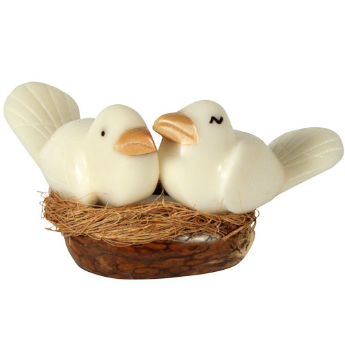 <center>Nesting Doves Tagua Figurine </br>Crafted by Artisans in Ecuador </br>Measures 2” high x 4” wide x 1-3/4” deep</center>