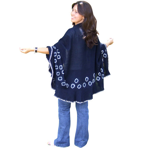 Hand-Dyed Indigo Body Wrap-Shawl from El-Salvador- OS