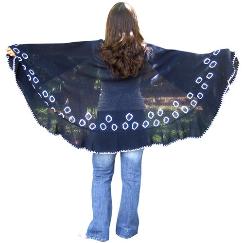 Hand-Dyed Indigo Body Wrap-Shawl from El-Salvador- OS