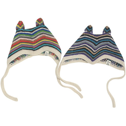 Handwoven Alpaca Baby Hat-Bunny Ear Baby Hat-Fair Trade Bolivia