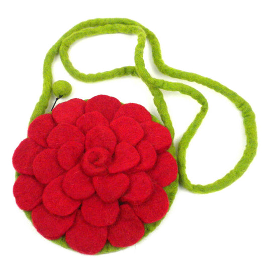 Rose Felt Purse Red - Global Groove (P)