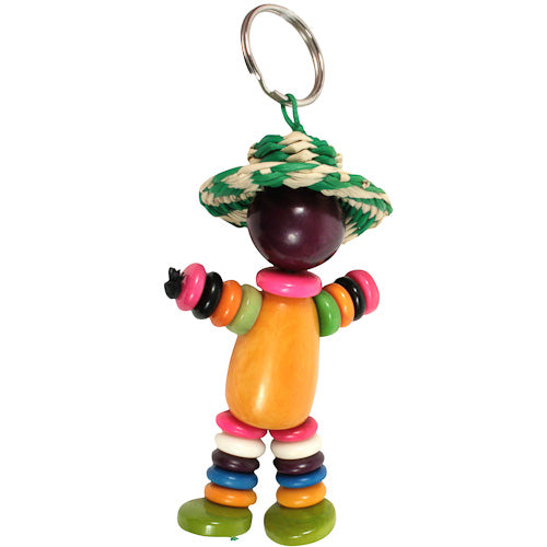 <center>Multi Color Tagua Doll Keychain</br>Handmade by artisans in Ecuador</center>