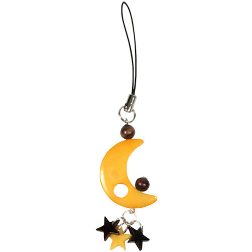 <center>Yellow Tagua Moon Ornament</br>Handmade in Ecuador</center>