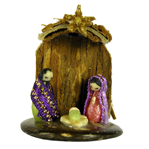 <center>Mini Coconut Nativity</br>handmade in Ecuador by artisans at Camari</center>