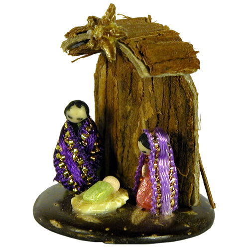 <center>Mini Coconut Nativity</br>handmade in Ecuador by artisans at Camari</center>