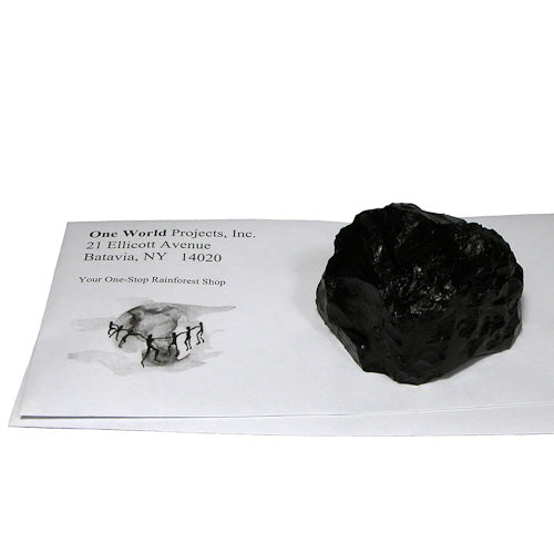 <center>Lump of Coal Paperweight</br>Handmade in Columbia</center>