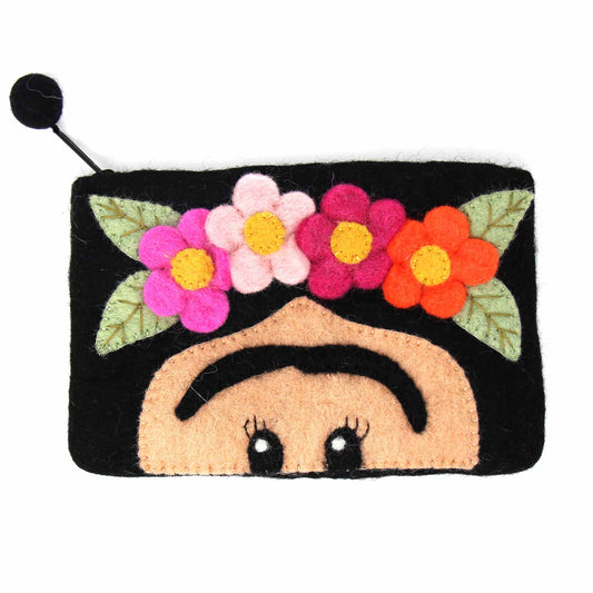 Hand Crafted Felt Coin Purse -Frida Pouch