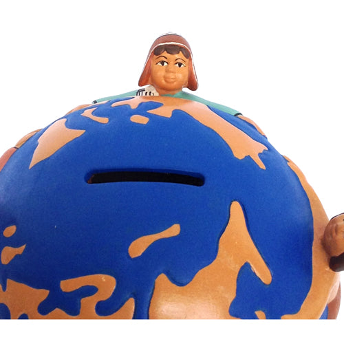 Handmade Ceramic Our World Bank- Fair Trade-Peru