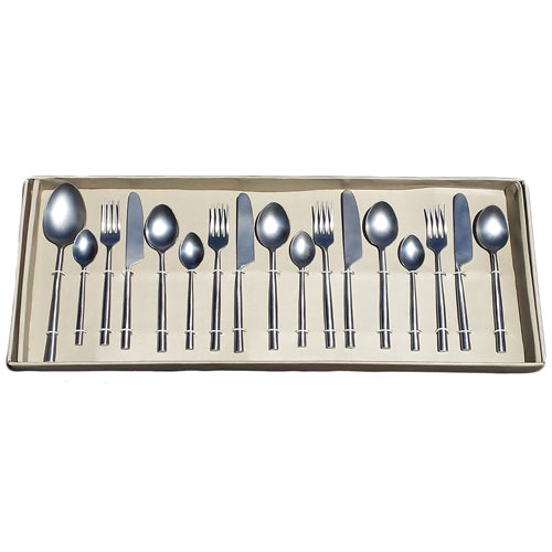 <center>Stainless Steel Silverware with Gift Box - 17 pieces (Set of 4) </br> Handmade in India and Fair Trade </center>