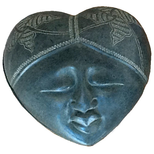 <center>Grey Soapstone Face Boxes</br>Crafted by Artisans in Haiti</center>