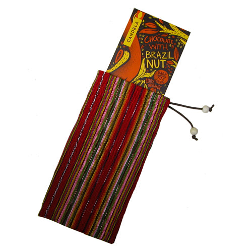 <center>Certified Organic, Fair Trade and Vegan Chocolate Bars </br> w/ Handwoven Guatemalan Bag </center>