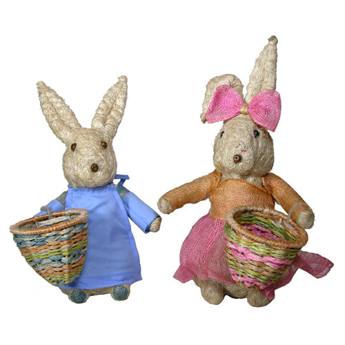 Handmade Abaca Bunny Rabbit Family - Fair Trade-Philippines