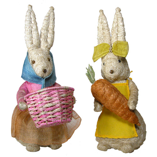 Handmade Abaca Bunny Rabbit Family - Fair Trade-Philippines